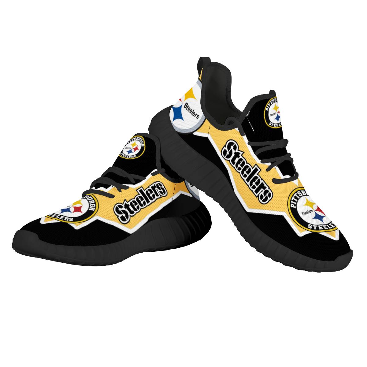 Men's NFL Pittsburgh Steelers Mesh Knit Sneakers/Shoes 002